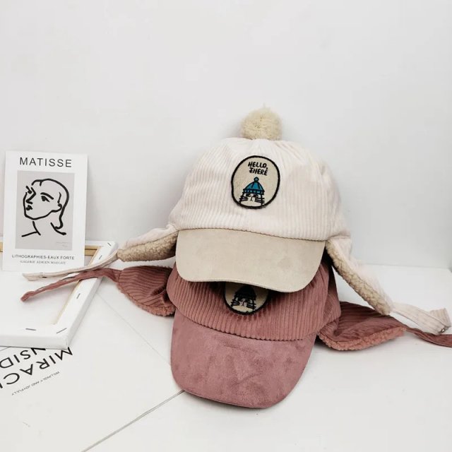 Cozy Winter Hat for Kids with Fur Lining & Earcuff - Image 2
