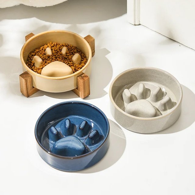 Ceramic Slow Feeder Bowl for Dogs & Cats - Image 4