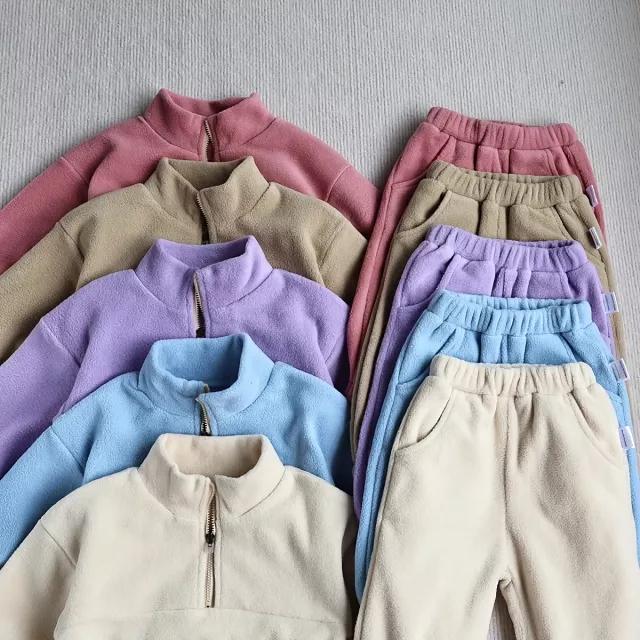 Cozy Autumn Baby Sports Suit - Toddler Fleece Hoodie Set - Image 4