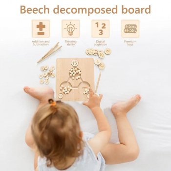 Montessori Wooden Math Learning Board for Kids