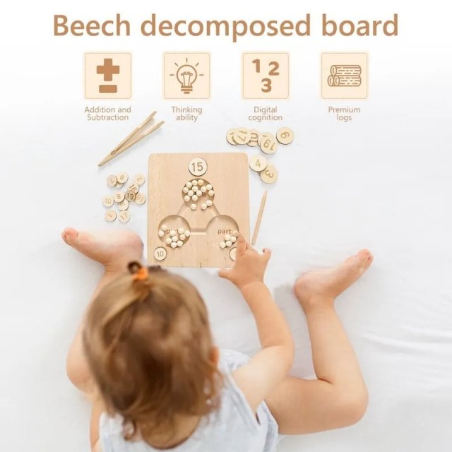 Montessori Wooden Math Learning Board for Kids - Image 5