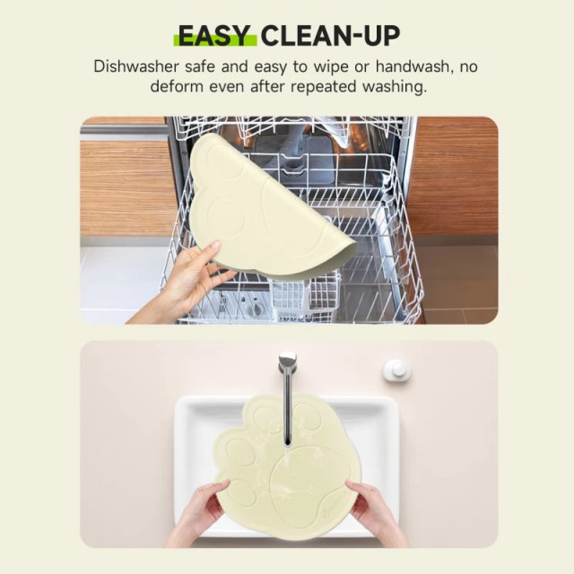Waterproof Non-Slip Silicone Pet Feeding Mat for Cats and Dogs - Image 4