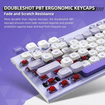 Wireless Mechanical Low-Profile Keyboard with 98 Keys