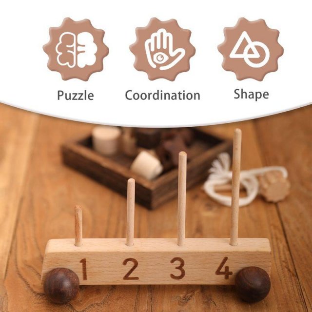 Montessori Threading Puzzle Train Car - Image 3