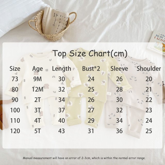 Children's Cartoon Print Long Johns Thermal Underwear Set - Image 8