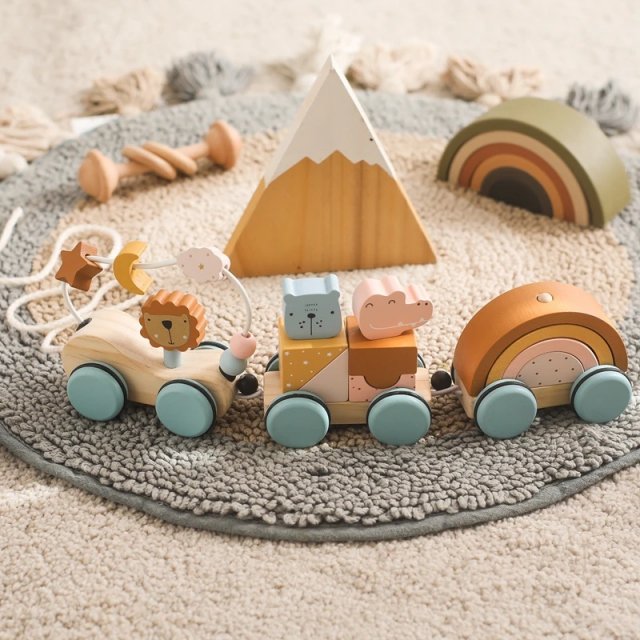 Montessori Wooden Train Set - Image 7