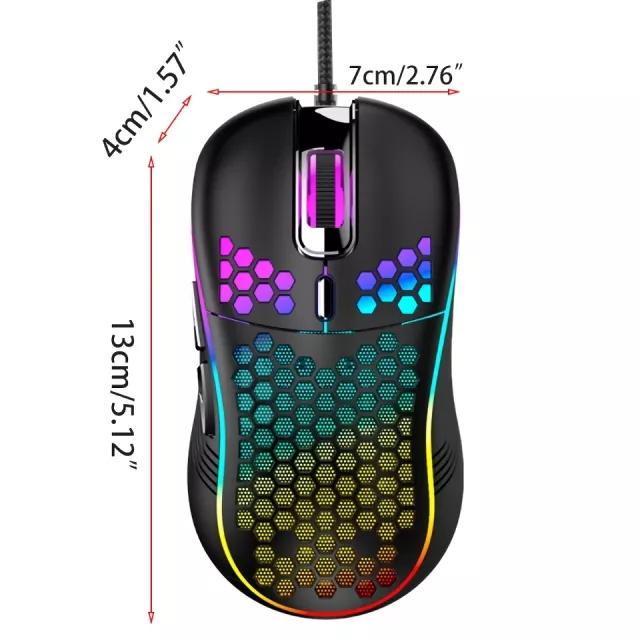 USB Wired Gaming Mouse with Luminous Light - 7200 DPI Adjustable Optical Gamer Mouse - Image 5