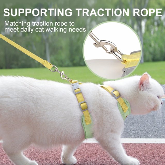 Soft Mesh Cat and Dog Vest Harness with Leash Set - Image 3