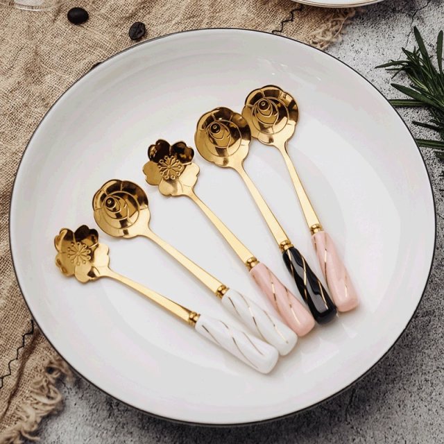 Mini Stainless Steel Dessert Spoons - Image 3
