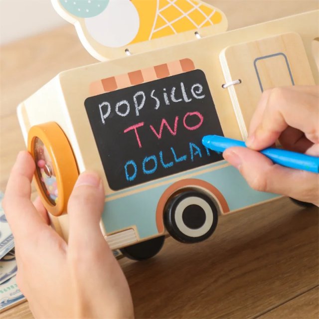 Montessori Wooden Ice Cream Car Toy - Image 4