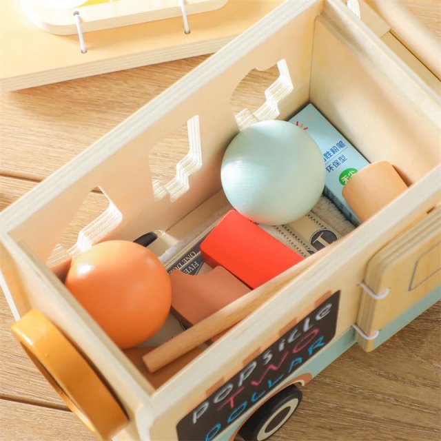 Montessori Wooden Ice Cream Car Toy - Image 5