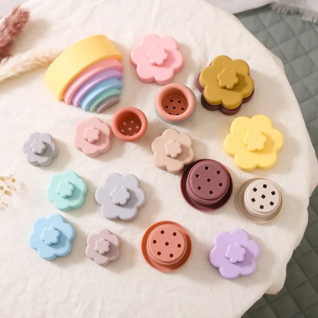 Silicone Rainbow Stacking Toy - Image 4