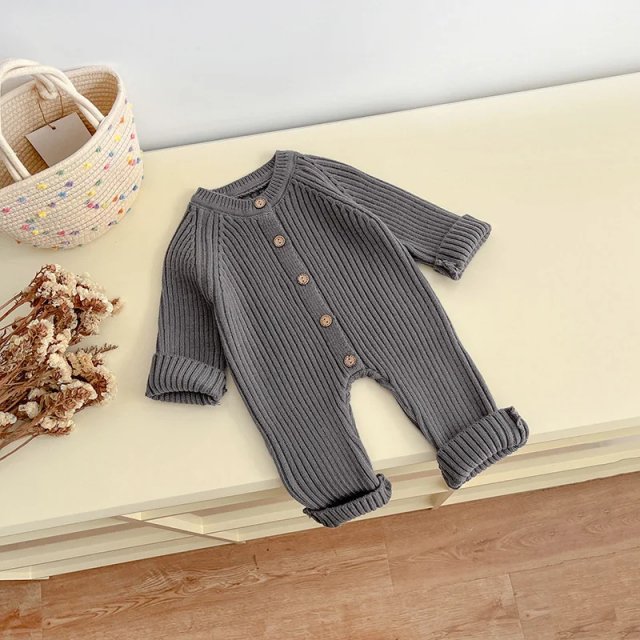 Autumn Newborn Baby Knit Romper - Image 3
