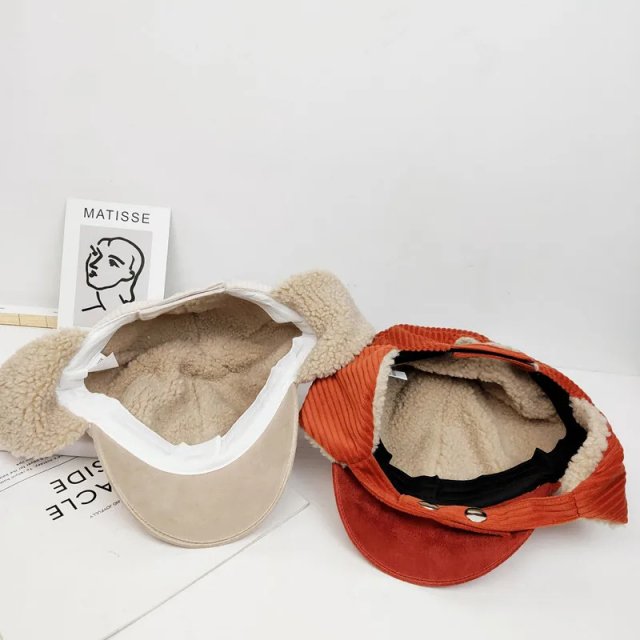 Cozy Winter Hat for Kids with Fur Lining & Earcuff - Image 3