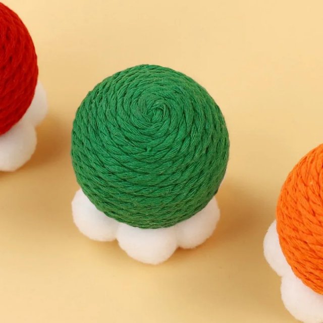 Sisal Ball Cat Toy with Interactive Teaser Stick and Molar Benefits - Image 5