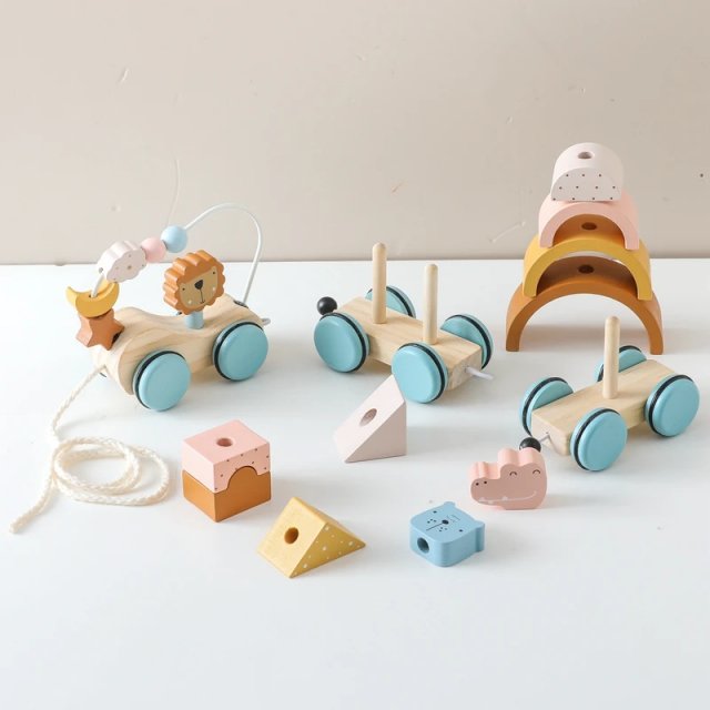 Montessori Wooden Train Set - Image 5