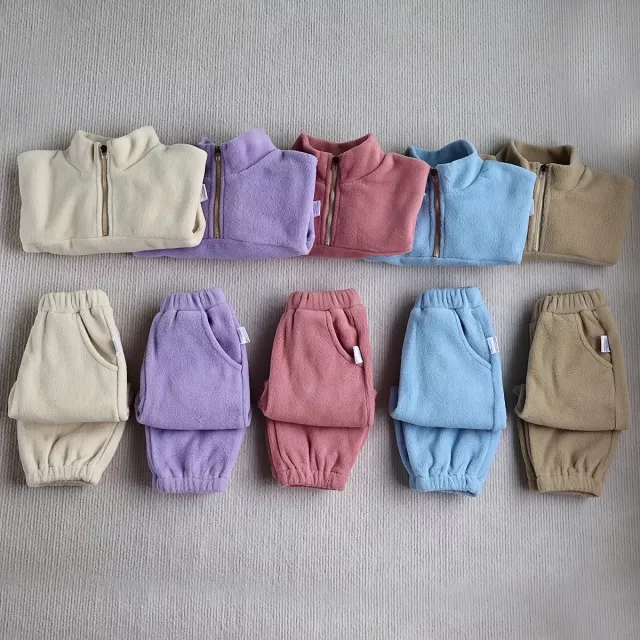 Cozy Autumn Baby Sports Suit - Toddler Fleece Hoodie Set - Image 7
