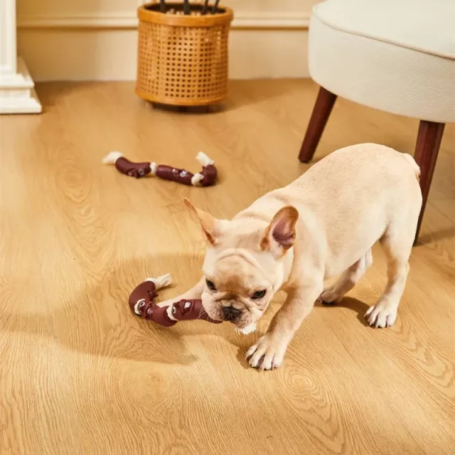 Durable Cotton Rope & Vinyl Sausage Toy for Pets - Image 3