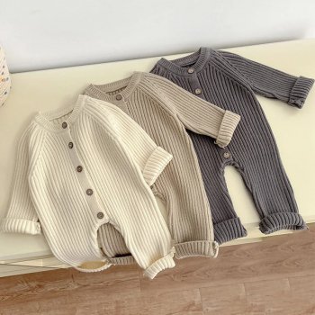 Autumn Newborn Baby Knit Romper