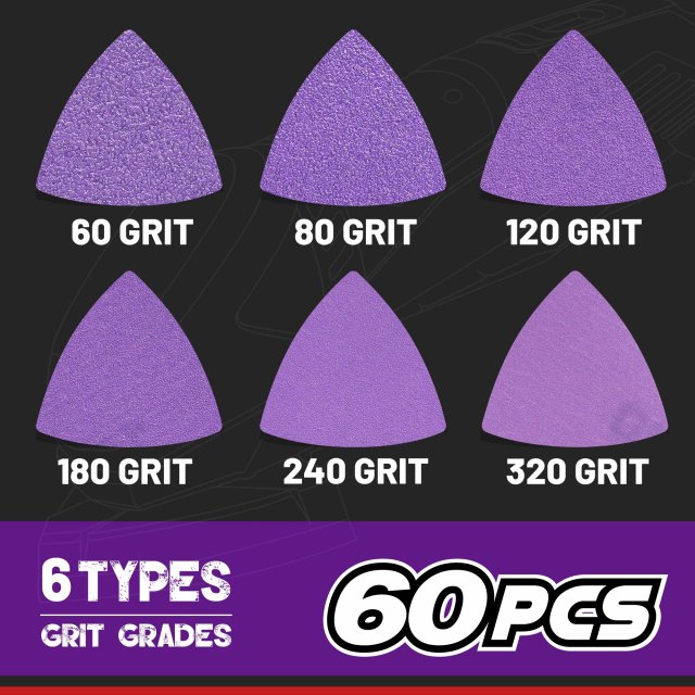 60PCS Zirconia Triangle Sanding Paper - Image 5