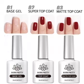 10ML Base Gel & Matte Top Coat - Long-Lasting UV Gel Varnish