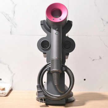 Hair Dryer Stand for Dyson - Vertical Storage Rack with Magnetic Suction & Galvanized Steel