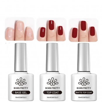 10ML Base Gel & Matte Top Coat - Long-Lasting UV Gel Varnish