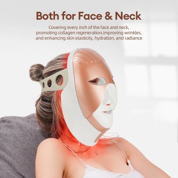 Wireless 7 Colors LED Face & Neck Mask for Skin Rejuvenation