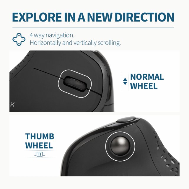 Ergonomic Vertical Mouse with OLED Display - Image 5