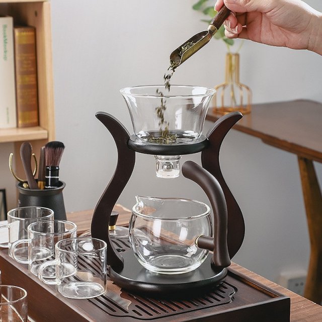 Lazy Kung Fu Glass Tea Set with Infuser and Magnetic Switch - Image 5