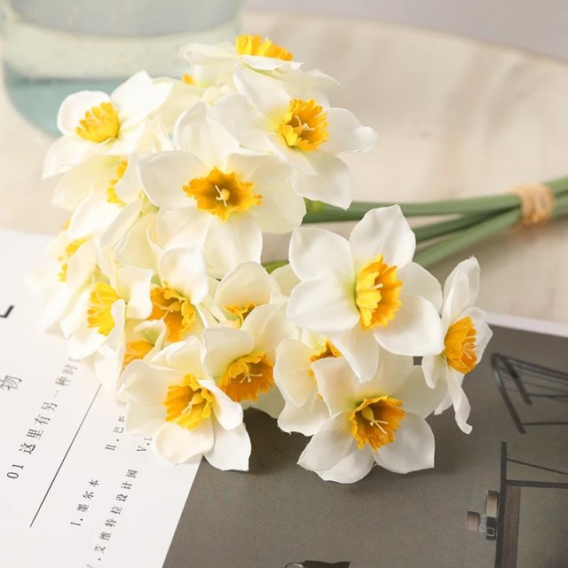 6-Piece Artificial Narcissus Flower Bouquet - Image 4