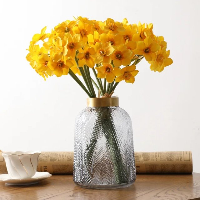 6-Piece Artificial Narcissus Flower Bouquet - Image 3