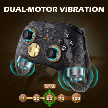 Wireless Pro Controller with Headset Jack & RGB Lights for Nintendo Switch & Steam