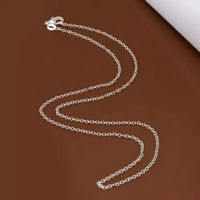 925 Sterling Silver Rolo Chain Necklace - Image 3