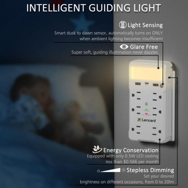 6-Outlet Surge Protector with USB - Image 7