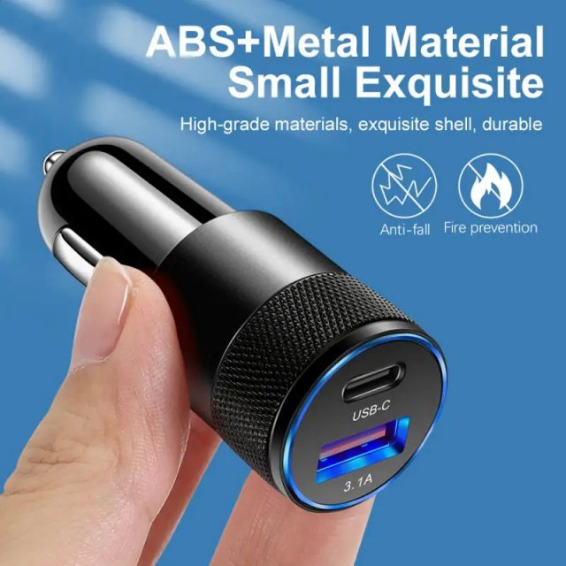 30W Mini USB-C Car Charger – Fast Charging Dual Port Adapter - Image 7