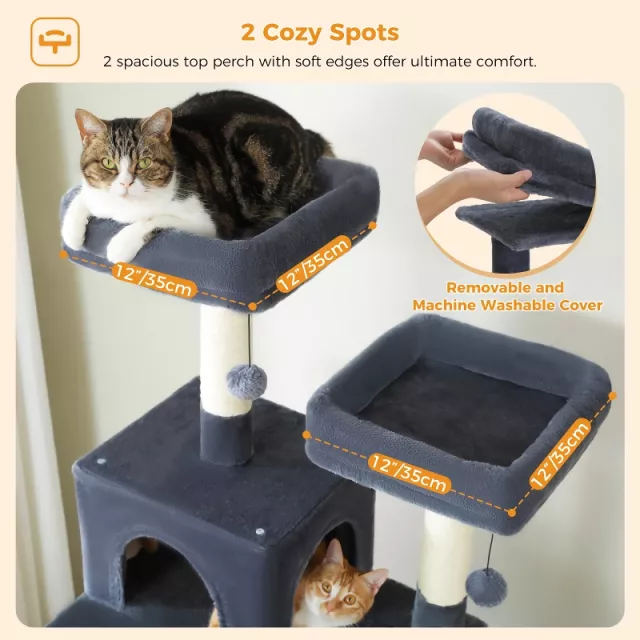 Large Cat Tree Tower for Indoor Cats - Image 2