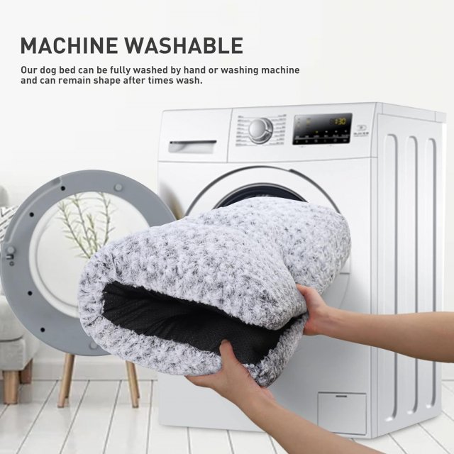 Washable Deluxe Plush Dog Bed - Image 4