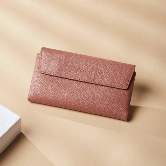 Genuine Leather Trifold Wallet with Coin Purse and Card Holder - Image 3