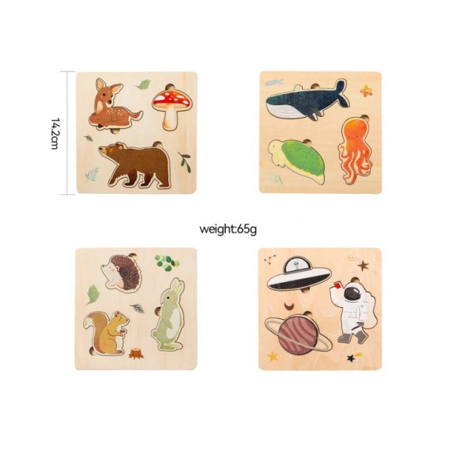 Wooden Montessori Whale Tangram 3D Puzzle - Image 6
