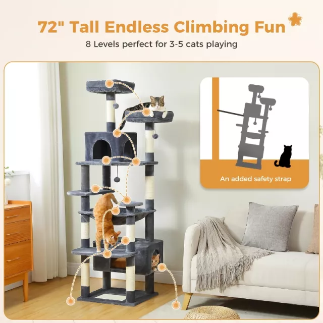 Large Cat Tree Tower for Indoor Cats - Image 3