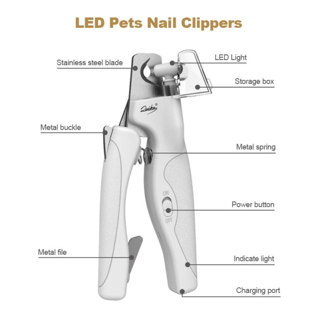 LED Pet Nail Clippers with Safety Light – Professional Grooming Tool - Image 5