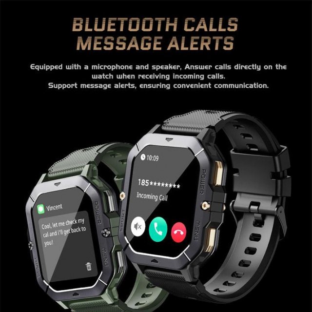 C28 Smart Watch 2.02inch HD Large Screen 410mAh Men Outdoor Sport Wristwatch - Image 6