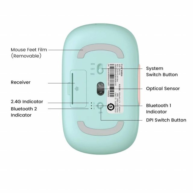 Wireless Bluetooth Rechargeable Mouse - Image 9