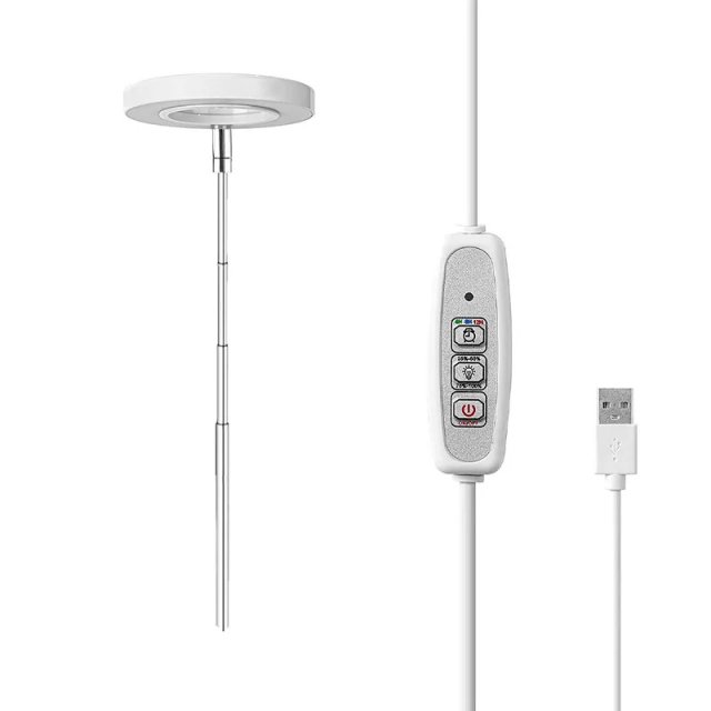 LED Angel Ring Plant Grow Light with Adjustable Height & Timer - Image 4