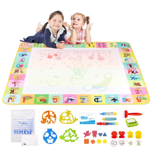 Magic Water Drawing Mat 39x31 inches with Reusable Pens - Image 5