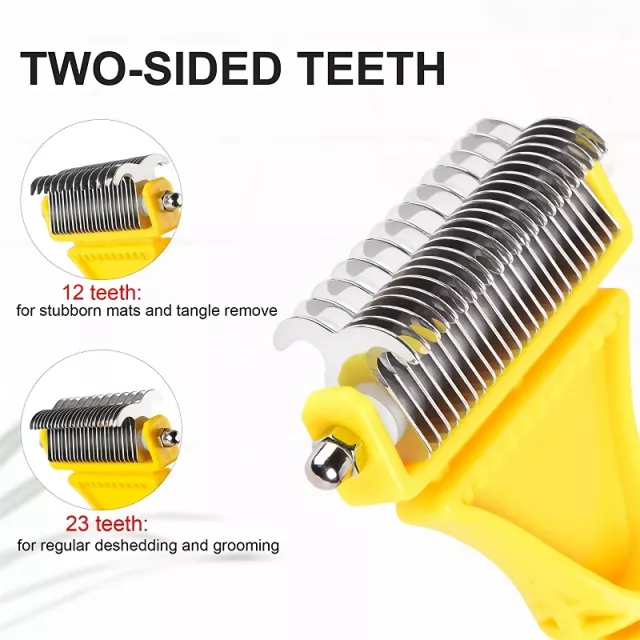 Stainless Steel Grooming Brush for Dogs and Cats - Image 3