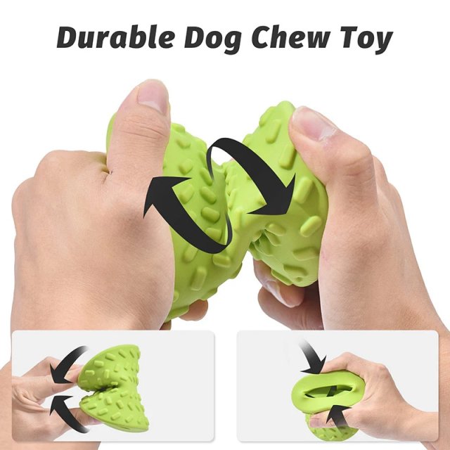 Durable Food Dispensing Chew Toy for Aggressive Chewers - Non-toxic, Natural Rubber, Treat Leaking Bone Toy for Dogs - Image 6