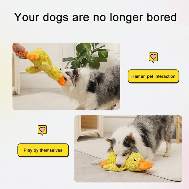 Duck Shape Quacking Dog Toy - Durable, Interactive, and Chew-Resistant for Small to Large Dogs - Image 3