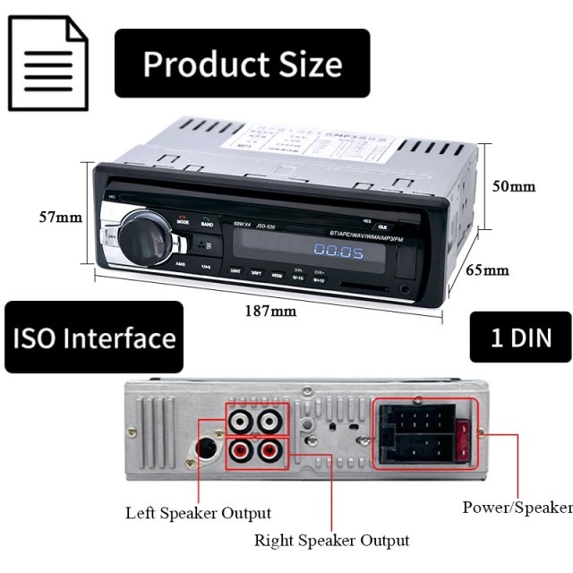 1 Din Car Stereo MP3 Player - Image 5